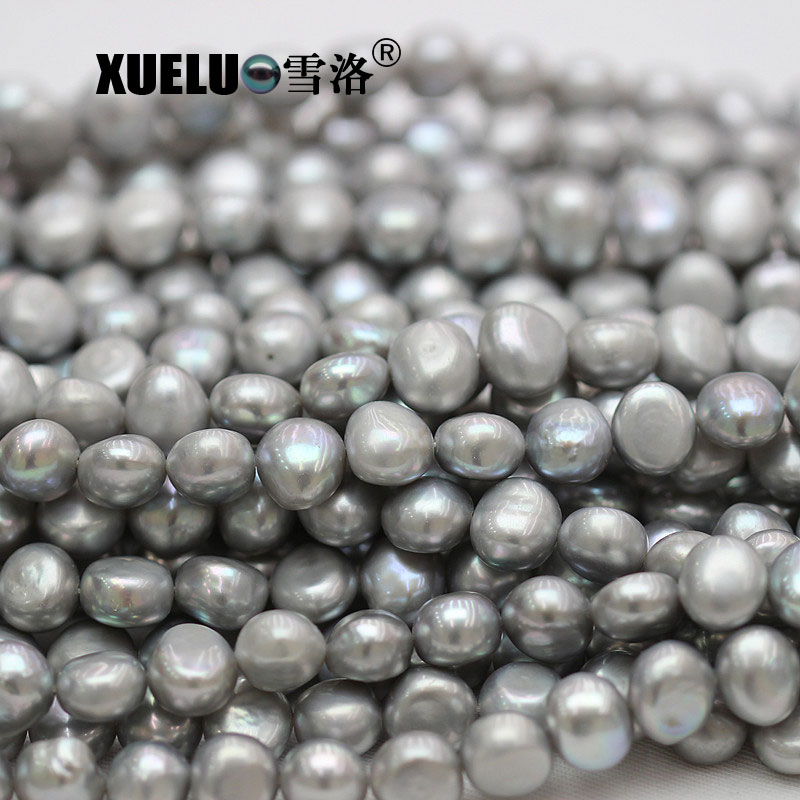 10-11mm Grey Nugget Baroque Freshwater Pearl Strings AAA