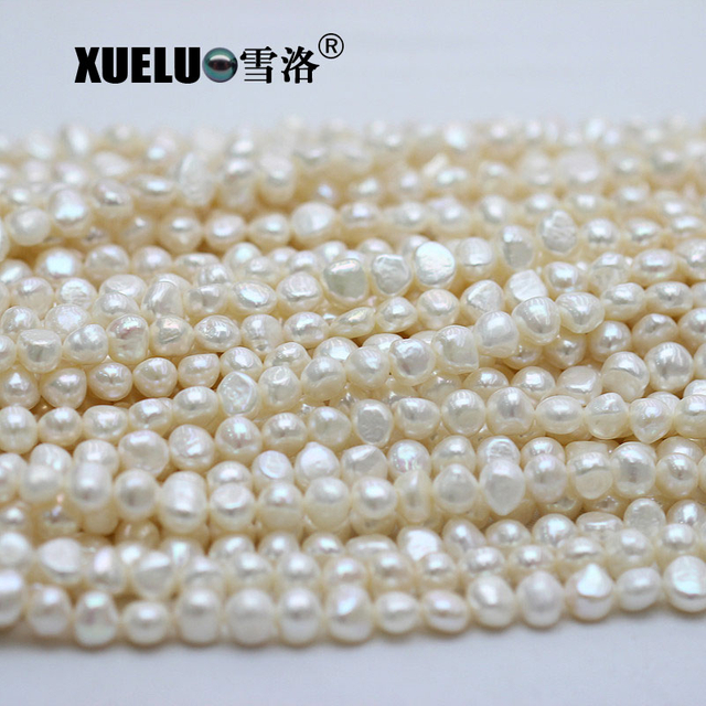 10-11mm White Nugget Baroque Freshwater Pearl Strings AAA