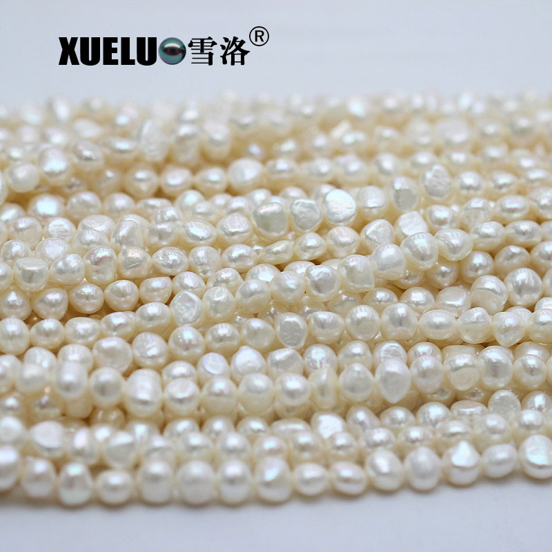 10-11mm White Nugget Baroque Freshwater Pearl Strings AAA