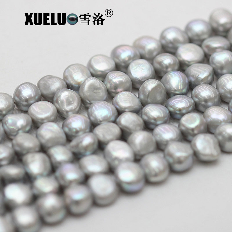 10-11mm Grey Nugget Baroque Freshwater Pearl Strings AAA