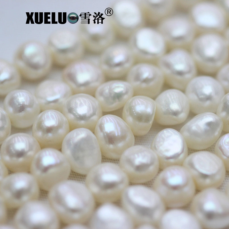 10-11mm White Nugget Baroque Freshwater Pearl Strings AAA