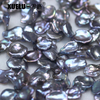 10-12mm Grey Keshi Baroque Freshwater Pearl Strings AAA