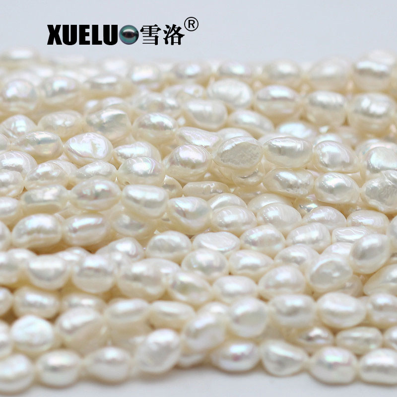 10-11mm White/Multicolor Nugget Baroque Freshwater Pearl Strings AAA High Quality