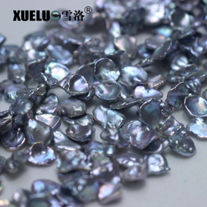 13-15mm Grey Keshi Baroque Freshwater Pearl Strings AAA