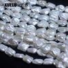 Length(18-20mm)*Width(15-18mm) White Baroque Freshwater Pearl Strings AAA
