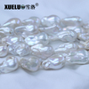 Length(30-35mm)*Width(18-20mm) White/Pink Baroque Freshwater Pearl Strings AAA