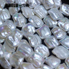 Length(18-20mm)*Width(15-18mm) White Baroque Freshwater Pearl Strings AAA