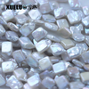 13-15mm White Square Baroque Freshwater Pearl Strings AAA