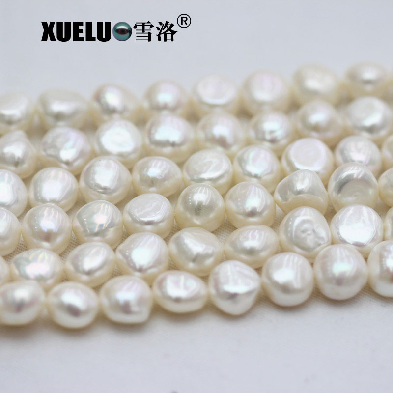 11-12mm White Baroque Freshwater Pearl Strings AAA