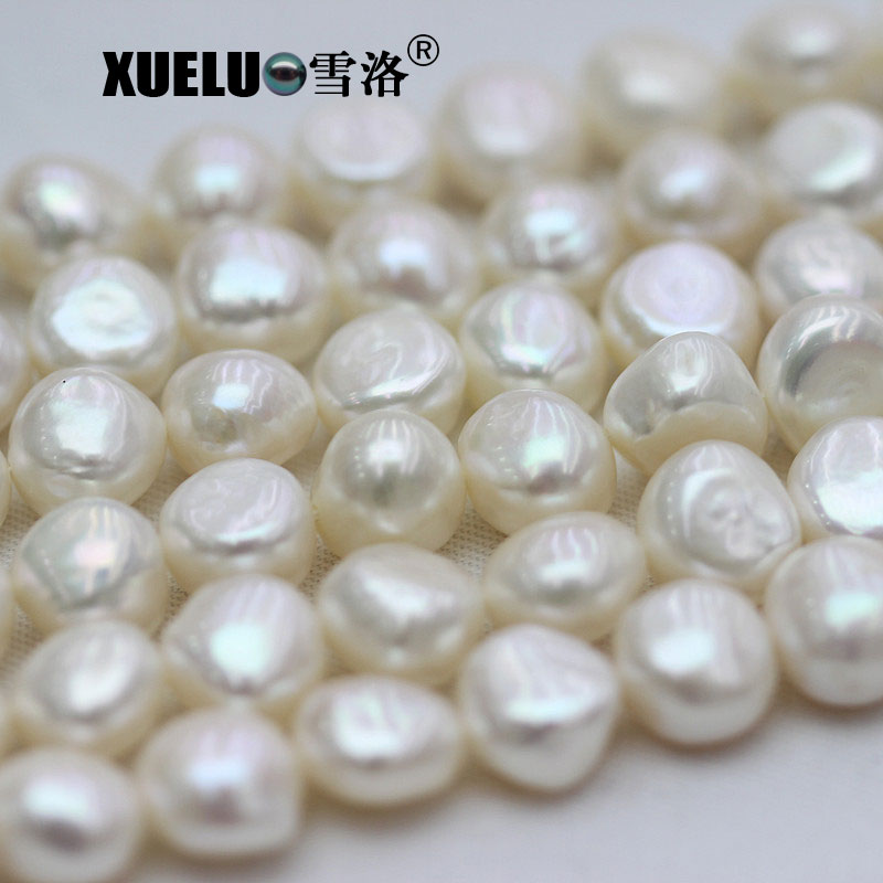 11-12mm White Baroque Freshwater Pearl Strings AAA