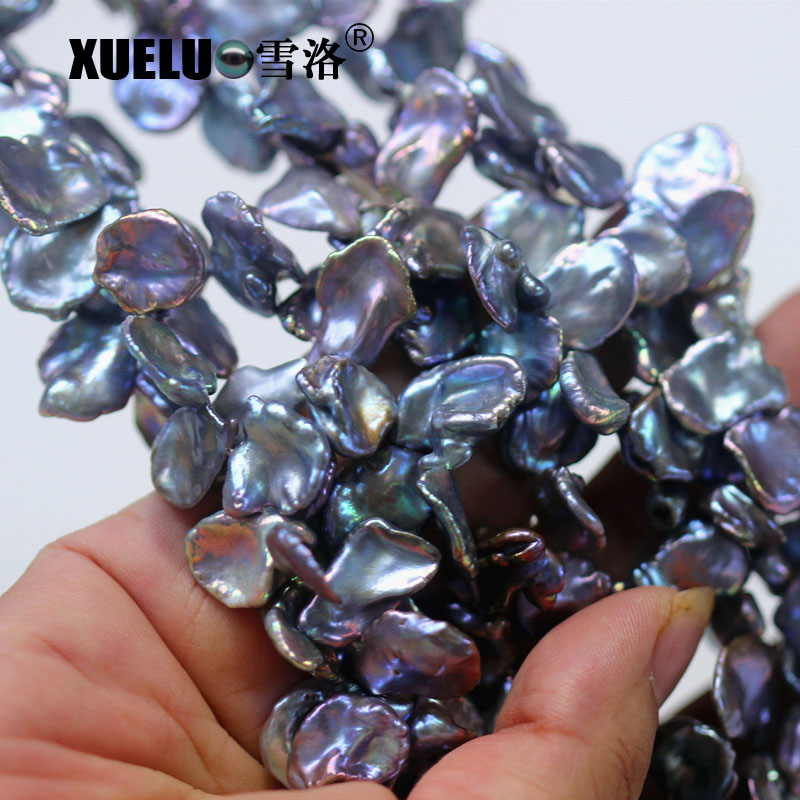 10-12mm Grey Keshi Baroque Freshwater Pearl Strings AAA